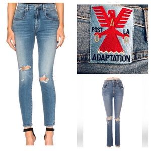 Adaptation Post LA Skinny Crop Distressed Jeans Size 27